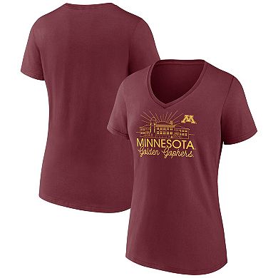 Women's Fanatics Maroon Minnesota Golden Gophers Fundamentals Region Draw T-Shirt