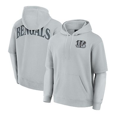 Unisex Fanatics Gray Cincinnati Bengals Sleek Elements Pullover Hoodie