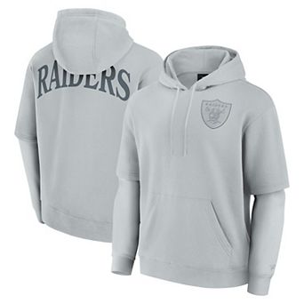 Unisex Fanatics Gray Las Vegas Raiders Sleek Elements Pullover Hoodie