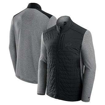 Unisex Fanatics Black/Heather Gray Buffalo Bills Tonal Full-Zip Jacket