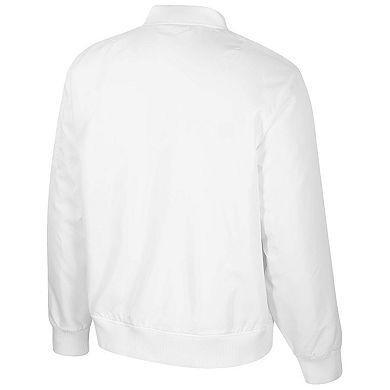 Men's Colosseum Arkansas Razorbacks White Rabbit Full-Zip Bomber Jacket