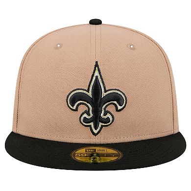 Men's New Era Tan New Orleans Saints Logo Main 59FIFTY Fitted Hat