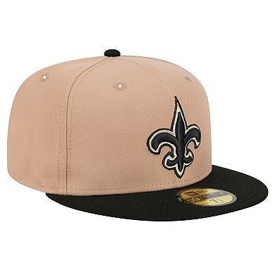 Men's New Era Tan New Orleans Saints Logo Main 59FIFTY Fitted Hat