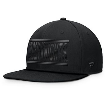 Men's Fanatics Black Vegas Golden Knights Heritage Ice Time Wordmark Fitted Hat