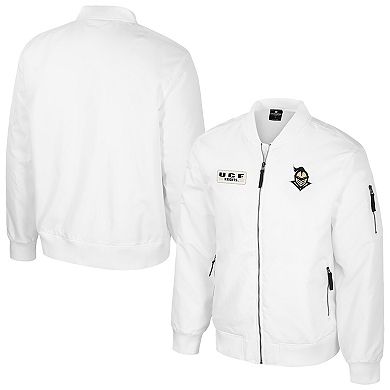 Men's Colosseum UCF Knights White Rabbit Full-Zip Bomber Jacket