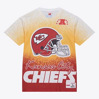 Men's Mitchell & Ness White Kansas City Chiefs Team Burst Vintage Logo T-Shirt