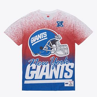 Men's Mitchell & Ness White New York Giants Team Burst Vintage Logo T-Shirt