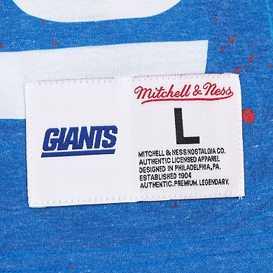Men's Mitchell & Ness White New York Giants Team Burst Vintage Logo T-Shirt