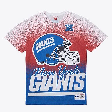 Men's Mitchell & Ness White New York Giants Team Burst Vintage Logo T-Shirt