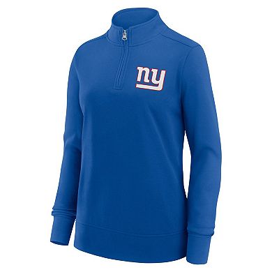 Women's Royal New York Giants Velocity Quarter-Zip Jacket