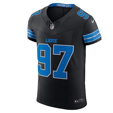 Men's Nike Aidan Hutchinson Black Detroit Lions Alternate Vapor F.U.S.E. Elite Jersey