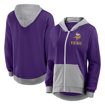 Women's Purple Minnesota Vikings Hit It French Terry Full-Zip Hoodie