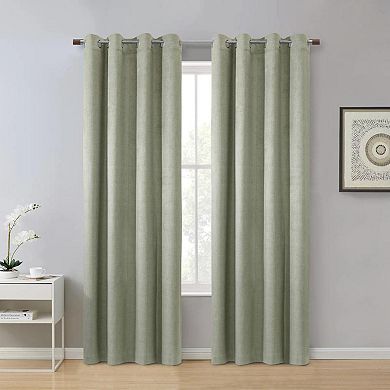 Paris 100% Blackout Window Treatment Grommet Curtain Panel For Bedroom Livingroom