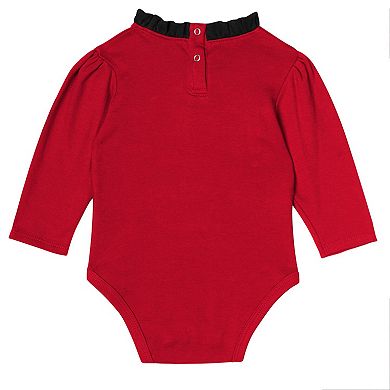 "Girls Infant Chicago Blackhawks 3-Piece Rink Queen Long Sleeve Bodysuit, Pants & Headband Set"