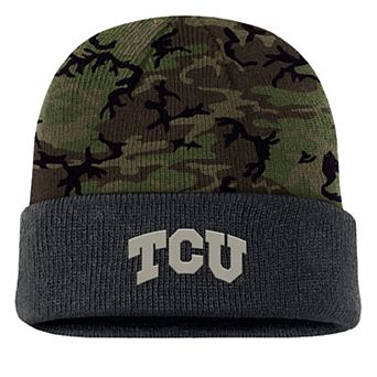 Men's Nike Camo TCU Horned Frogs Military Appreciation Cuffed Knit Hat