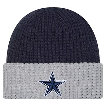 Men's New Era Navy Dallas Cowboys Waffled Cuffed Knit Hat