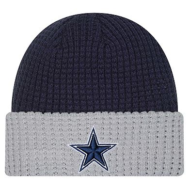 Men's New Era Navy Dallas Cowboys Waffled Cuffed Knit Hat