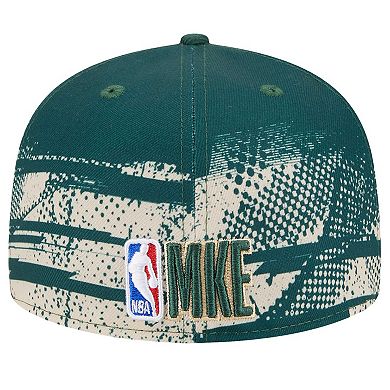 Men's New Era Hunter Green Milwaukee Bucks Tip-Off 59FIFTY Fitted Hat