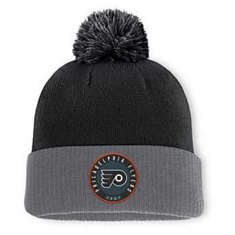 Men's Fanatics Black Philadelphia Flyers Cuffed Knit Hat with Pom