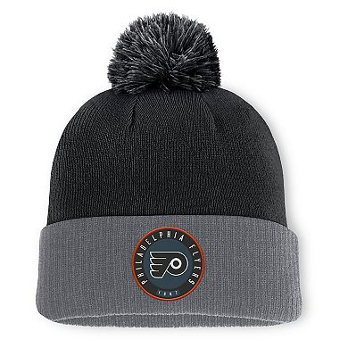 Men's Fanatics Black Philadelphia Flyers Cuffed Knit Hat with Pom