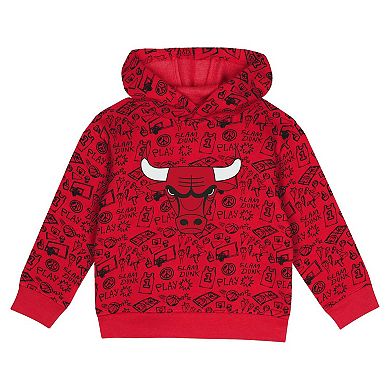 Toddler Red Chicago Bulls Give and Go Pullover Hoodie and Sweatpants Set
