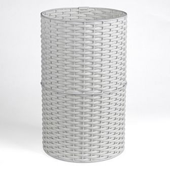 Cecil Modern 4.13-gallon Faux Wicker Cylinder Waste Basket