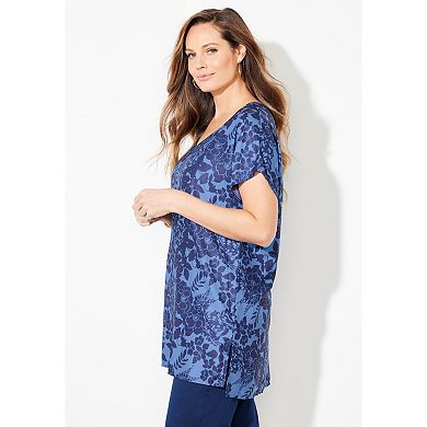 Catherines Women's Plus Size Dolman Sleeve Georgette Top