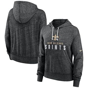 Women's Nike Black New Orleans Saints Gym Vintage Lightweight Pullover Hoodie