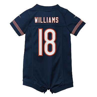 Newborn & Infant Nike Caleb Williams Navy Chicago Bears Game Romper Jersey