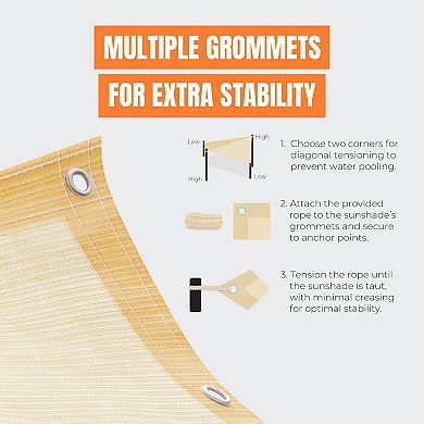 Mekkapro Ultimate Protection Sunshade 6x10 - Uv Blocking Shade Sail For Outdoor Patio