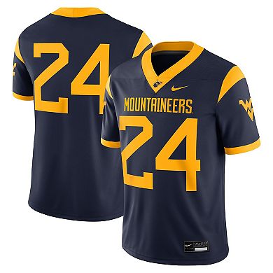 Men's Nike #1 Navy West Virginia Mountaineers Game Jersey