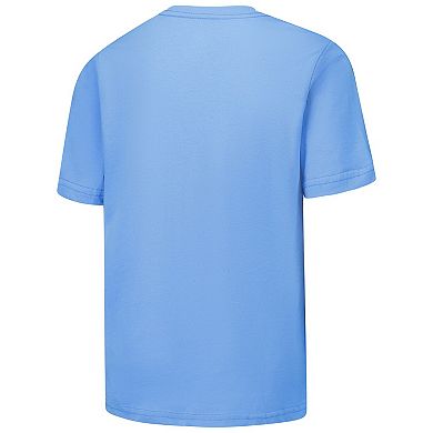 Youth Light Blue Tennessee Titans Oilers Throwback Stitched Up Retro Logo T-Shirt