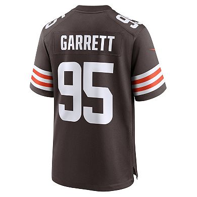 Men's Nike Myles Garrett Brown Cleveland Browns Team Game Jersey