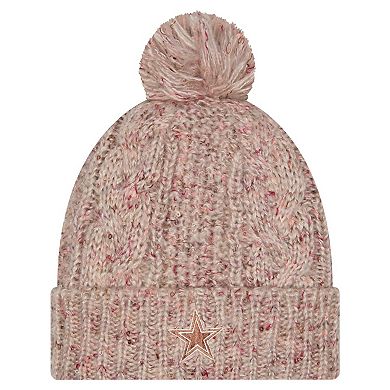 Women's New Era Stone Dallas Cowboys Trendy Tone Cuffed Knit Hat with Pom