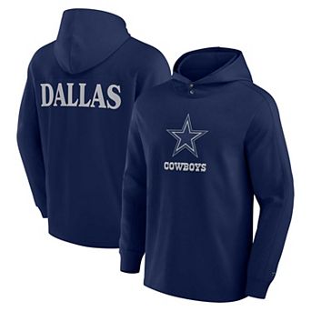 Men's Fanatics Navy Dallas Cowboys Blaze Elements Hoodie Long Sleeve T-Shirt