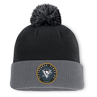 Men's Fanatics Black Pittsburgh Penguins Cuffed Knit Hat with Pom