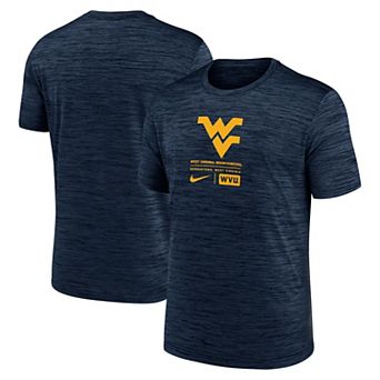 Men's Nike Navy West Virginia Mountaineers Campus Center Block Velocity Performance T-Shirt