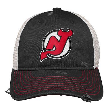 Youth Black New Jersey Devils Slouch Trucker Adjustable Hat