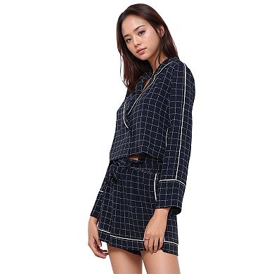 Women's Grid Print Blouse