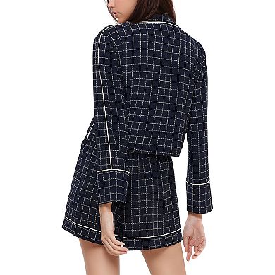 Women's Grid Print Blouse