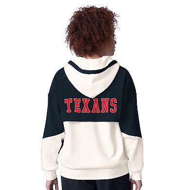 Women's Starter White Houston Texans Scrimmage Full-Zip Hoodie