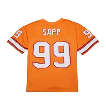 Men's Mitchell & Ness Warren Sapp Orange Tampa Bay Buccaneers 1995 Legacy Replica Jersey