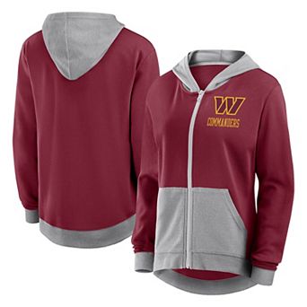 Women's Burgundy Washington Commanders Hit It French Terry Full-Zip Hoodie