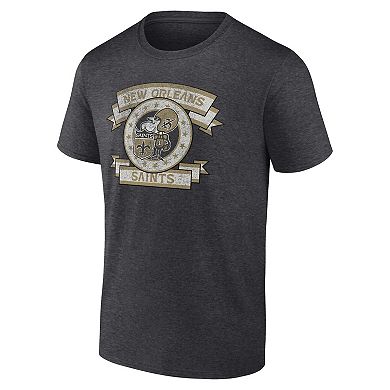 Men's Fanatics Heather Charcoal New Orleans Saints Wingback Carry T-Shirt