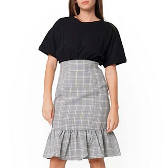 Glen Plaid Mermaid Dress