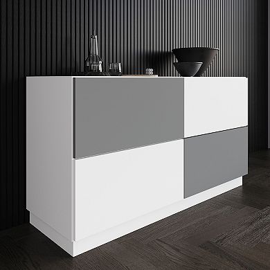 Luxurious 4-drawer Dresser In White