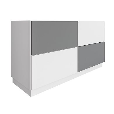 Luxurious 4-drawer Dresser In White