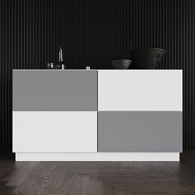 Luxurious 4-drawer Dresser In White