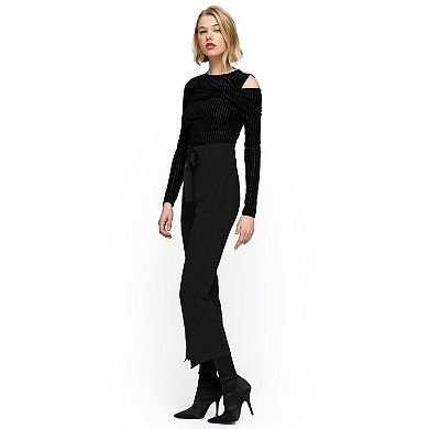 Women's High-waist Front Slit Trouser