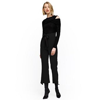 Women's High-waist Front Slit Trouser